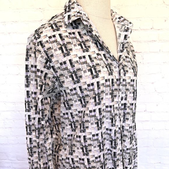 Theory - Blouse - Womens - Pixel Print - Size Small - Picture 5 of 8